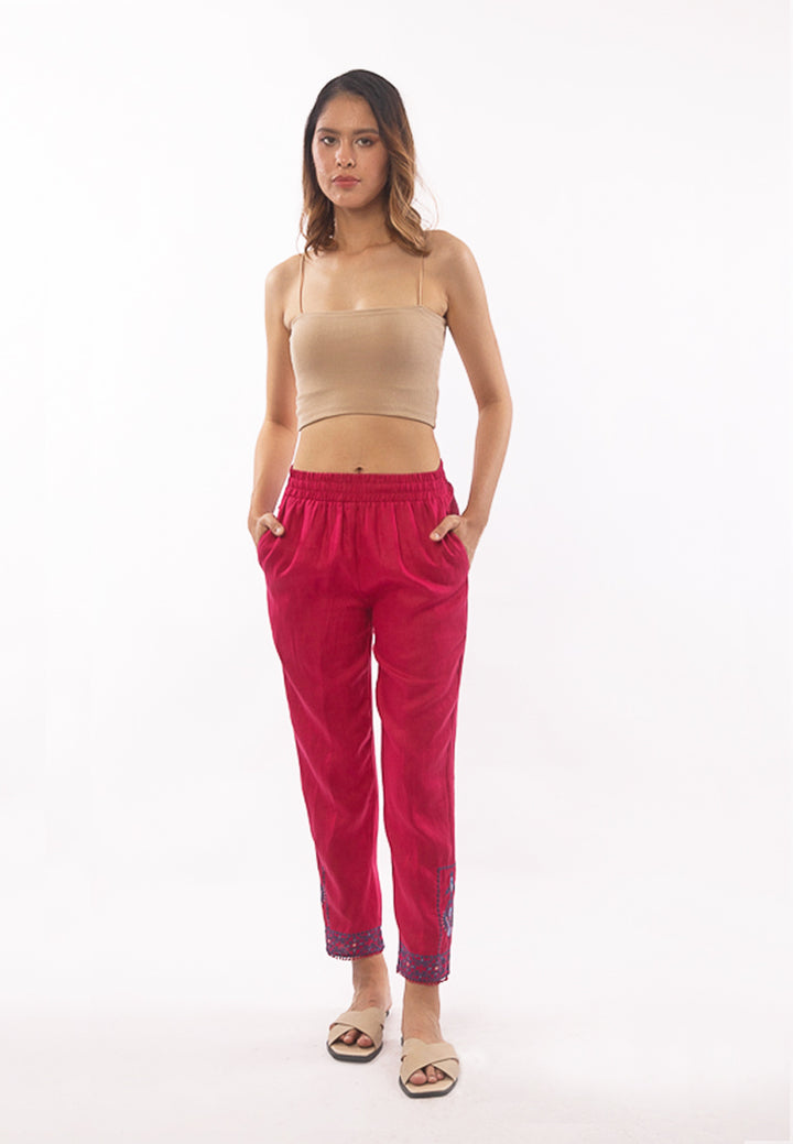 East India Company -Jolie_Embroidered Pull On Long Pants