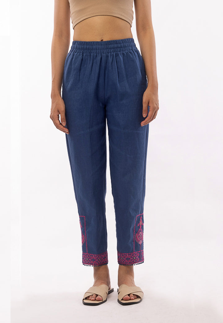 East India Company -Jolie_Embroidered Pull On Long Pants