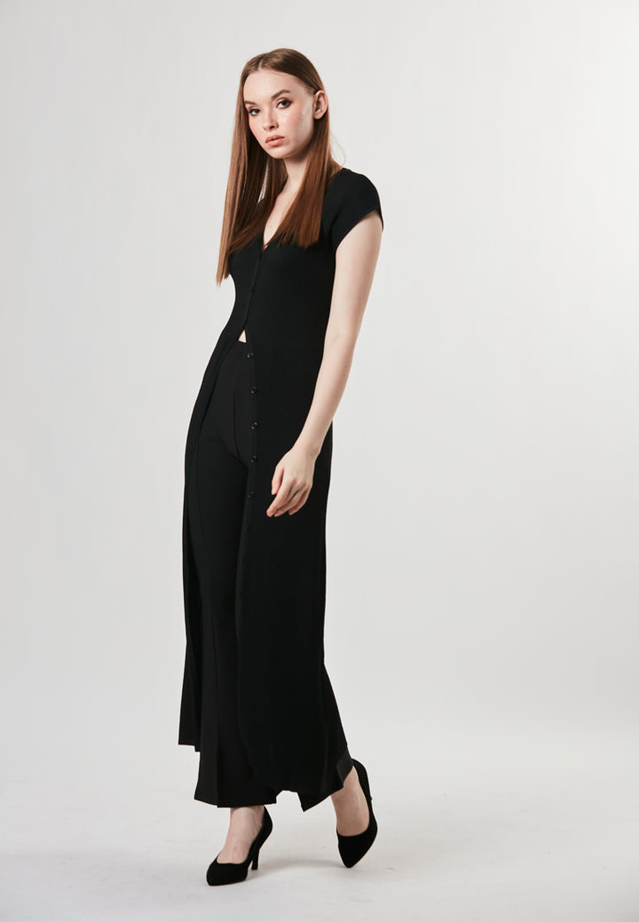 Opal - Machine Knitted maxi dress - Black