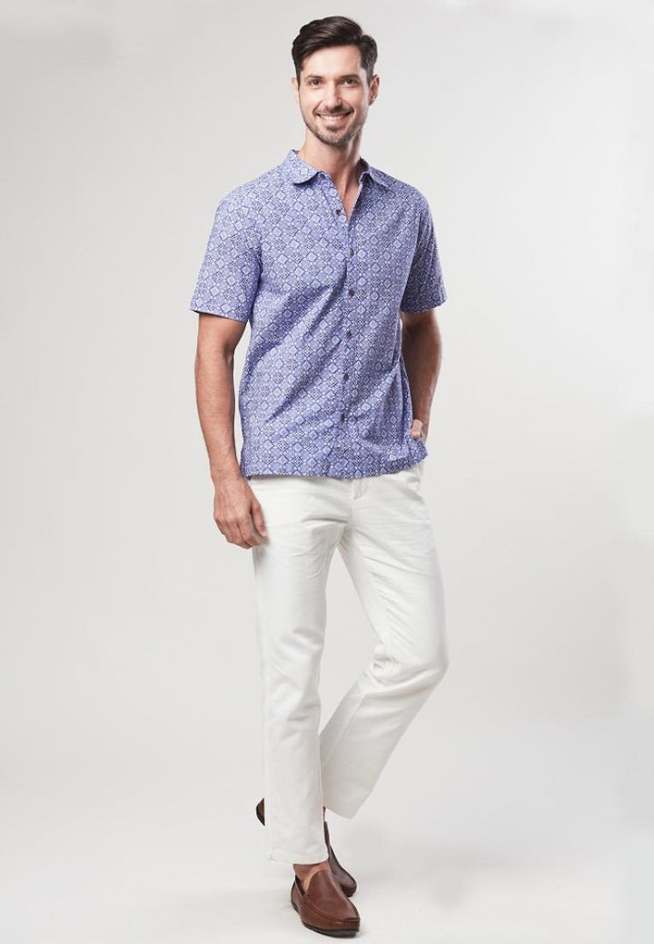 Hector - Short Sleeve Printed Buttoned Down Shirt