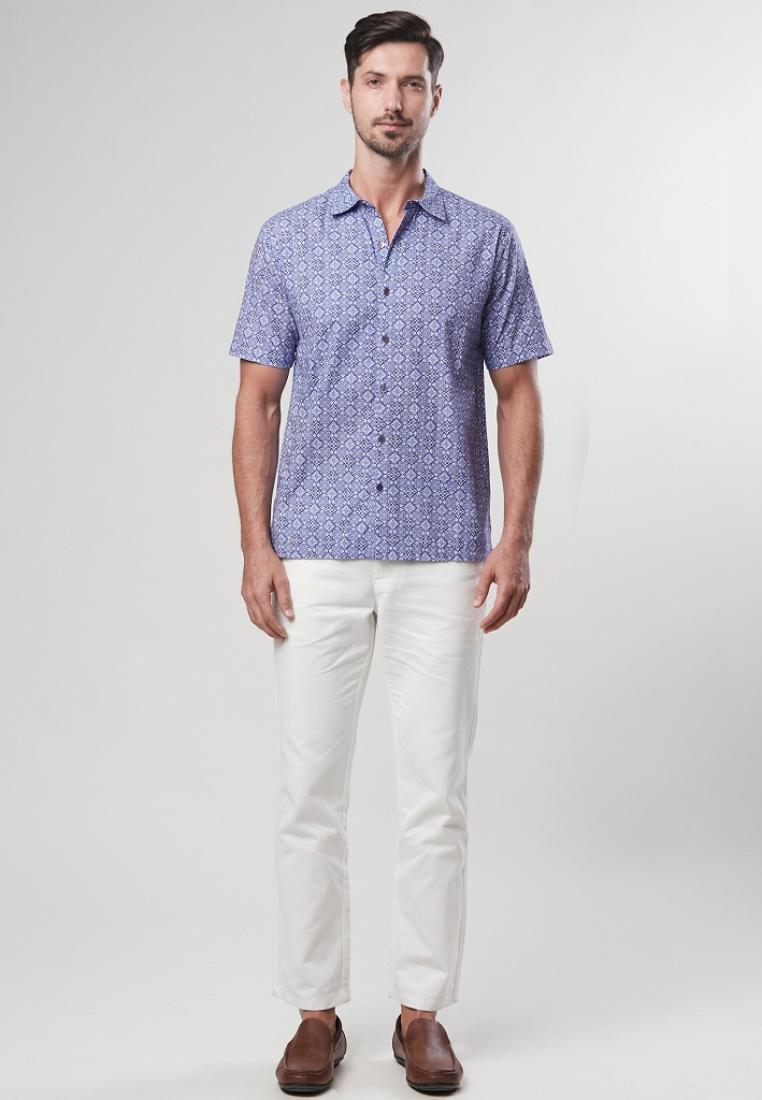 Hector - Short Sleeve Printed Buttoned Down Shirt