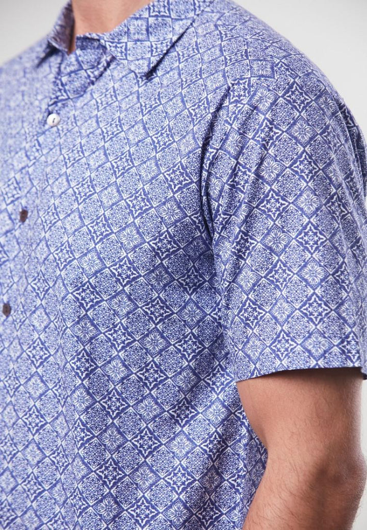 Hector - Short Sleeve Printed Buttoned Down Shirt