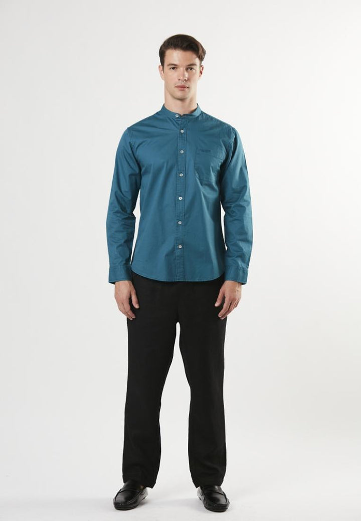 Brandon - Slim Fit Long Sleeve Cotton Shirt