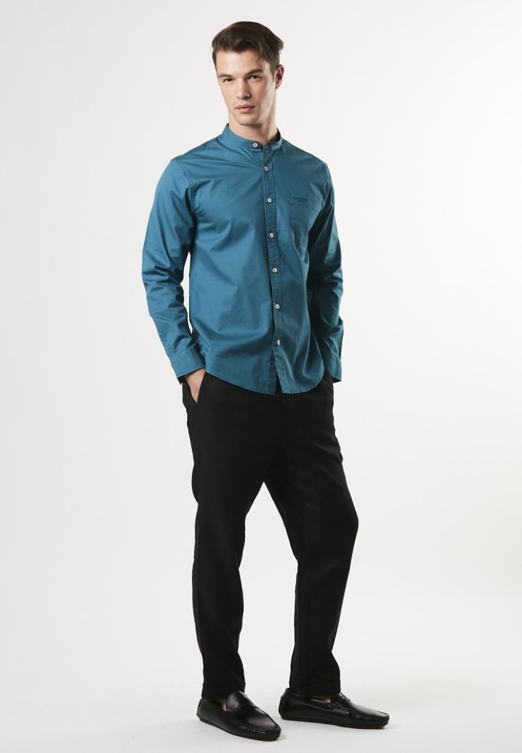 Brandon - Slim Fit Long Sleeve Cotton Shirt