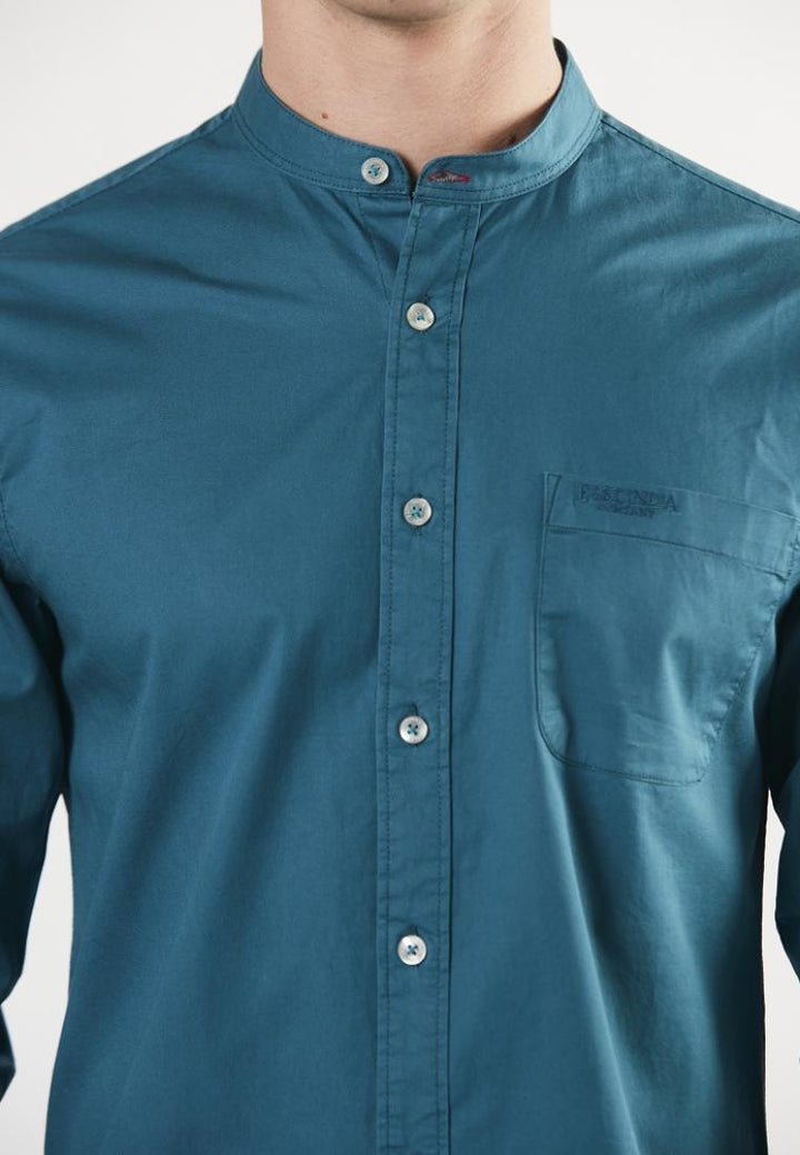 Brandon - Slim Fit Long Sleeve Cotton Shirt