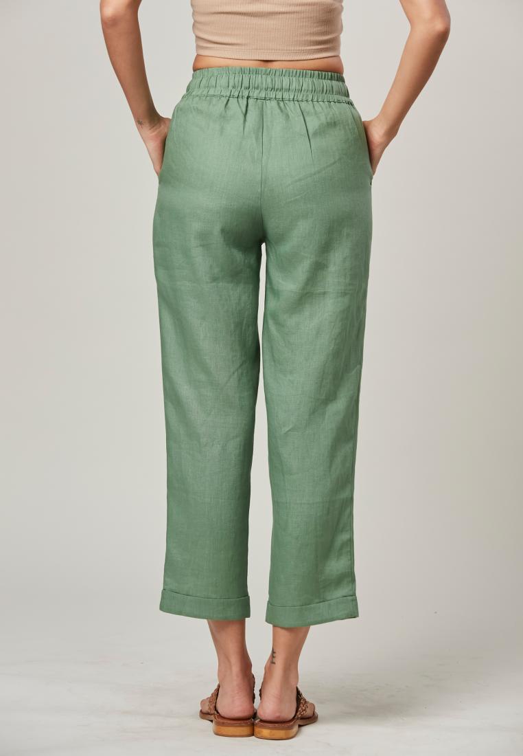 Rita - Semi Fit Ankle Length Linen Pants