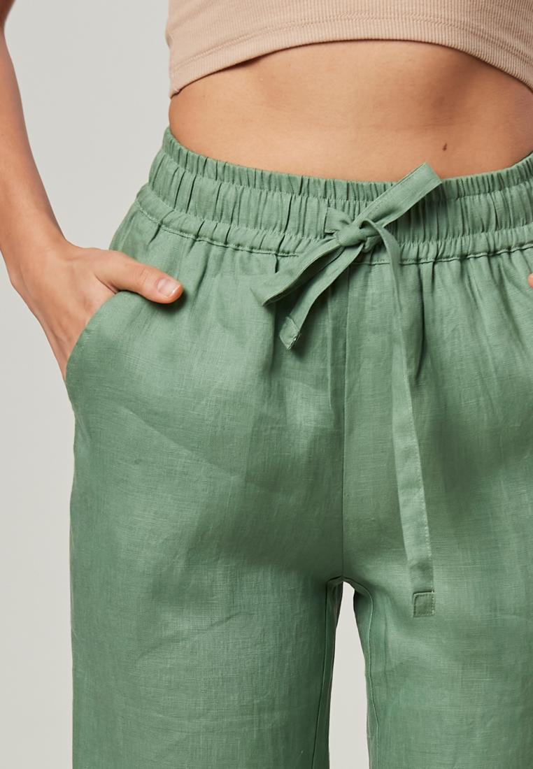 Rita - Semi Fit Ankle Length Linen Pants