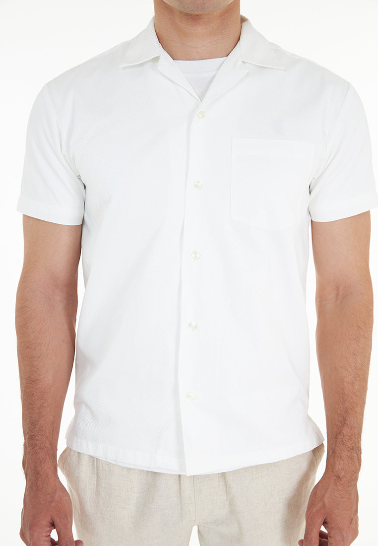 Nolan S/Sleeve Textured Shirt - White