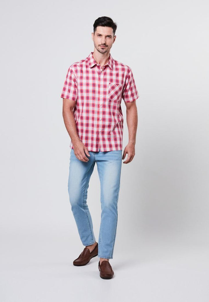 Orman - Short Sleeve Printed Check Shirt