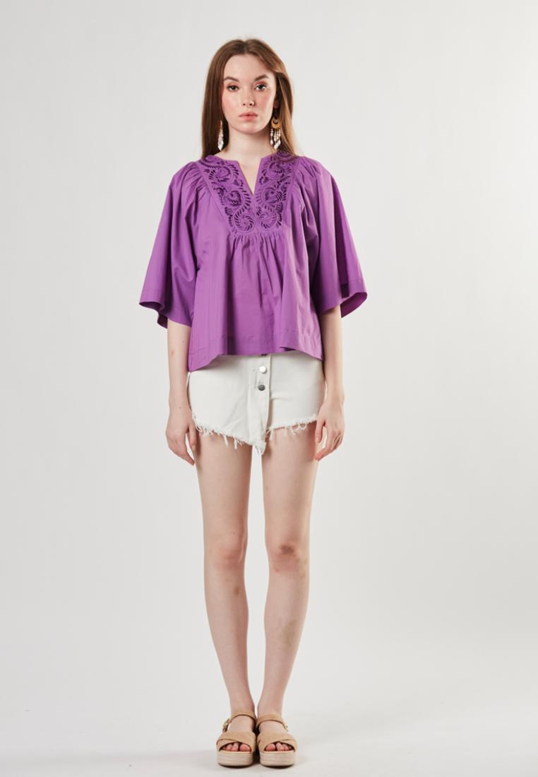 Faith - Embroidered Yoke Blouse