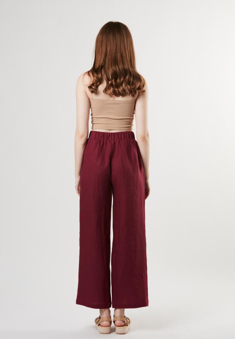 Mia - Pull On Pure Linen Pants