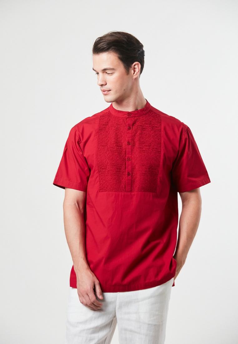 Qaisar - Embroidery Half Placket Shirt