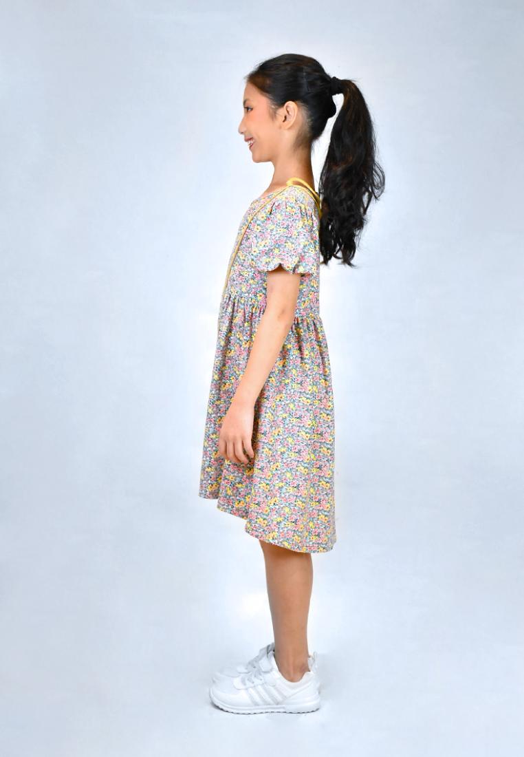 Zoe - Puff Sleeve Allover Printed Dress