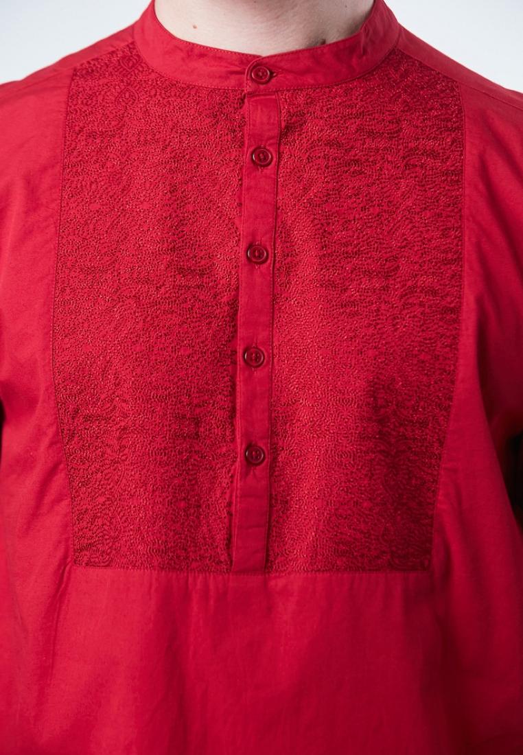 Qaisar - Embroidery Half Placket Shirt