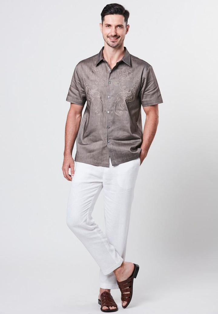 Hane - Short Sleeve Embroidery Shirt