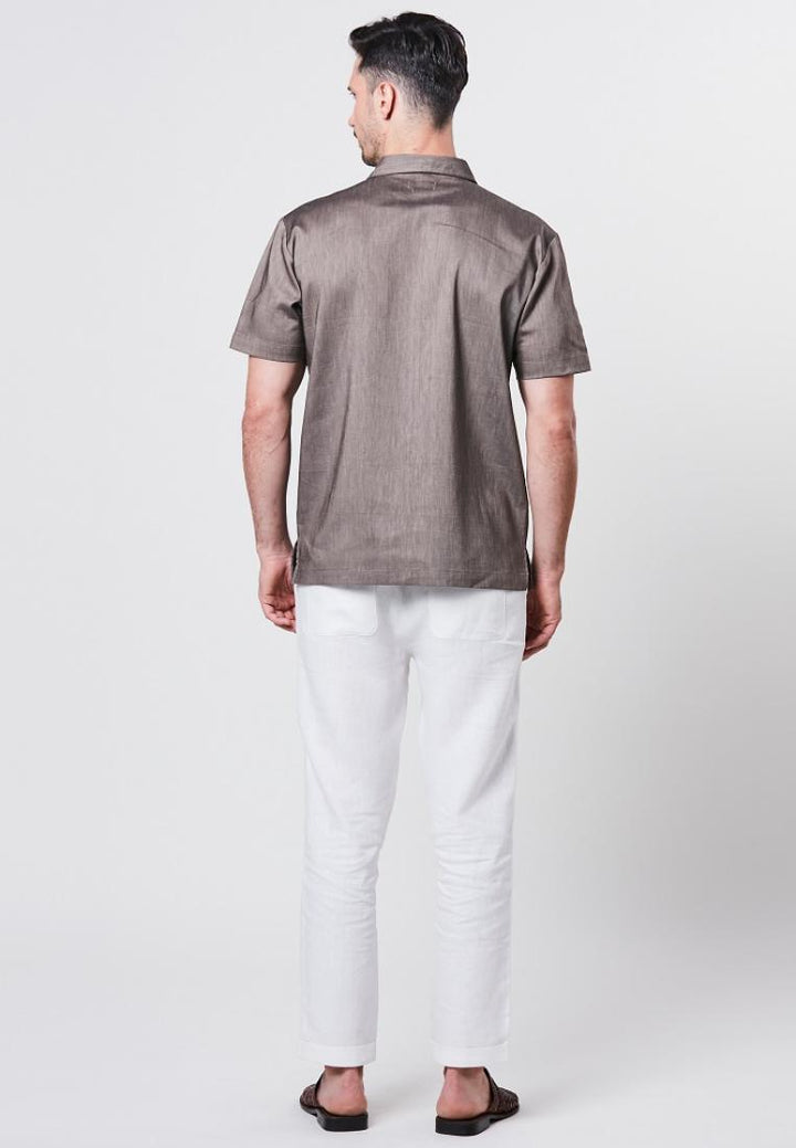 Hane - Short Sleeve Embroidery Shirt