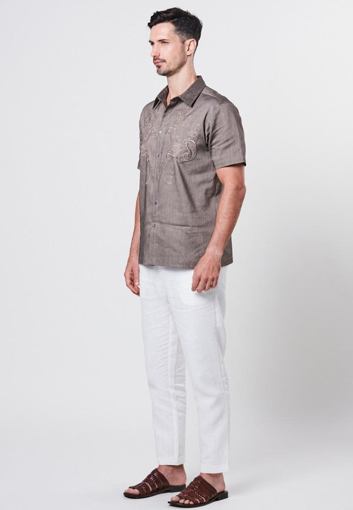 Hane - Short Sleeve Embroidery Shirt