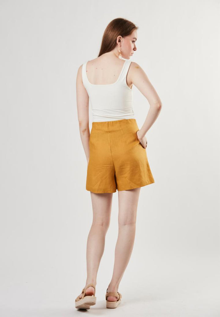 Nia - Pure Linen Bermuda Short