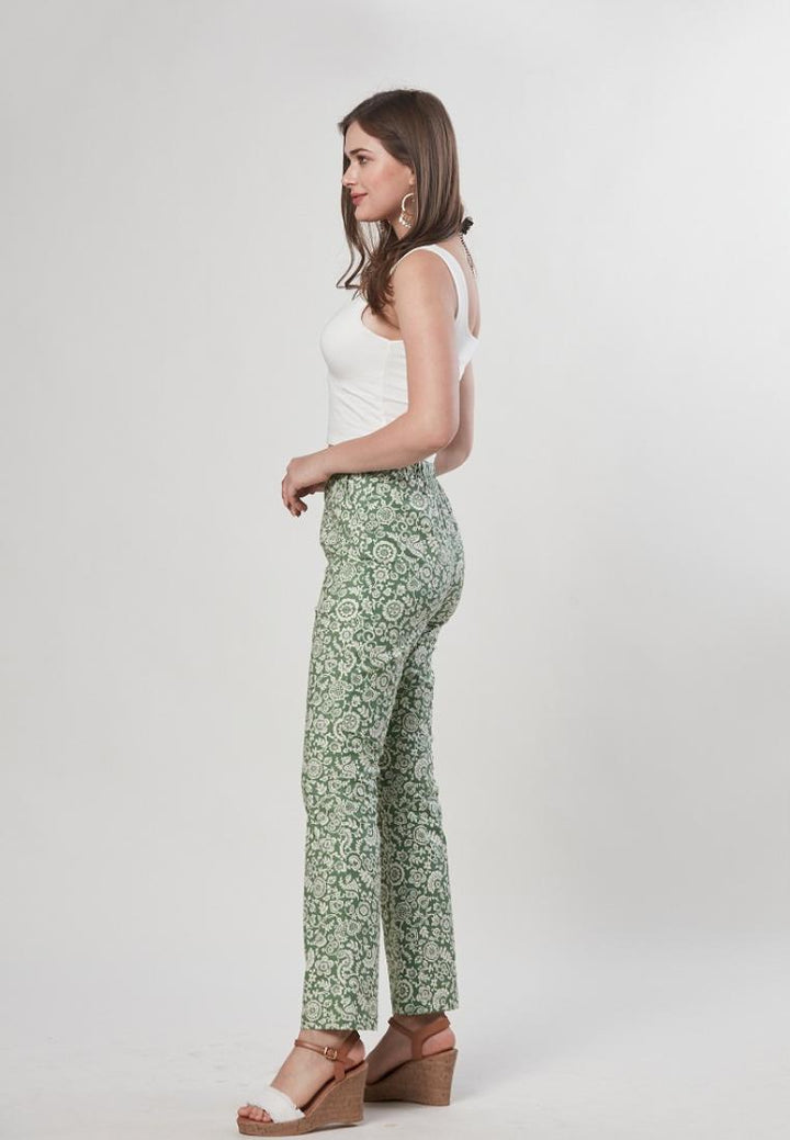 Celia - Fitted Pants Slightly Flared Hem