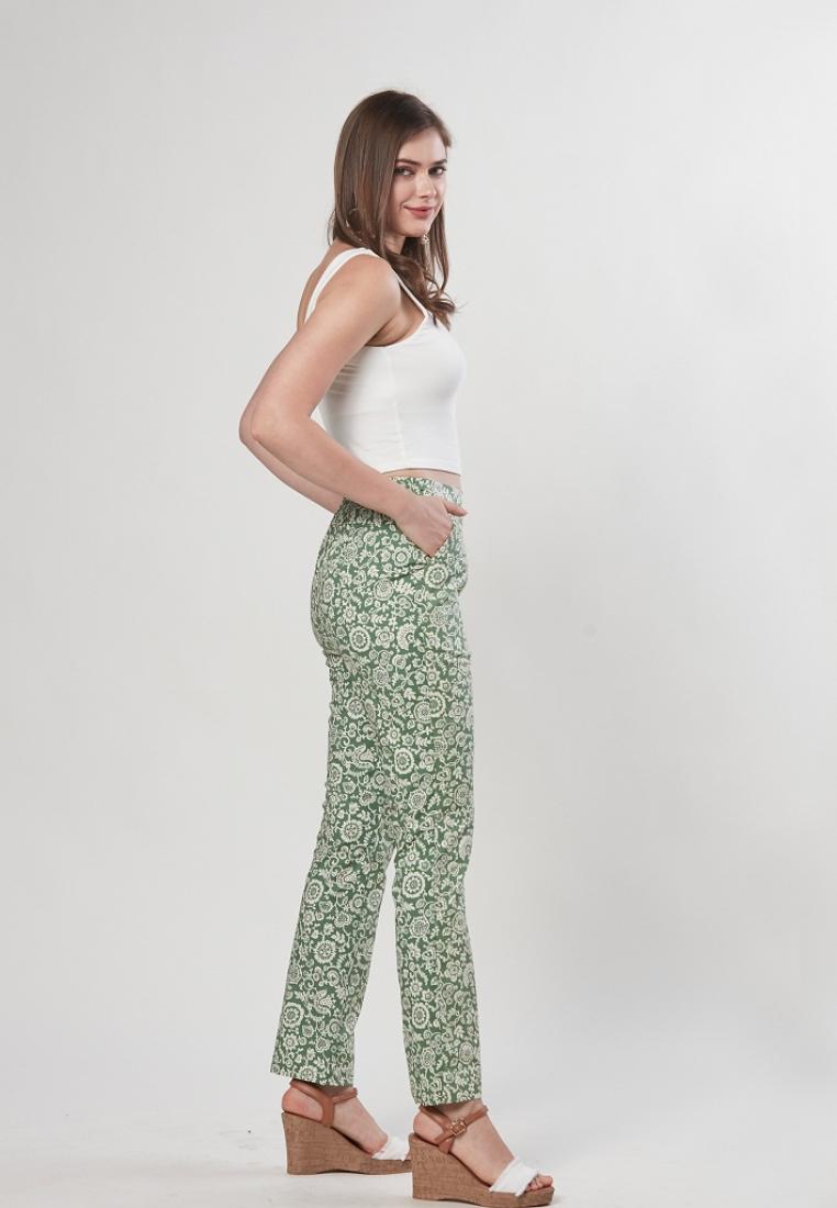 Celia - Fitted Pants Slightly Flared Hem