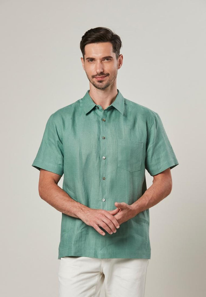 Tearle - Short Sleeve Pure Linen Shirt