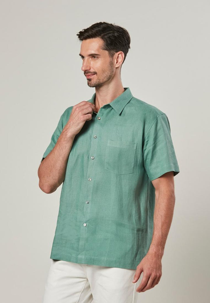 Tearle - Short Sleeve Pure Linen Shirt