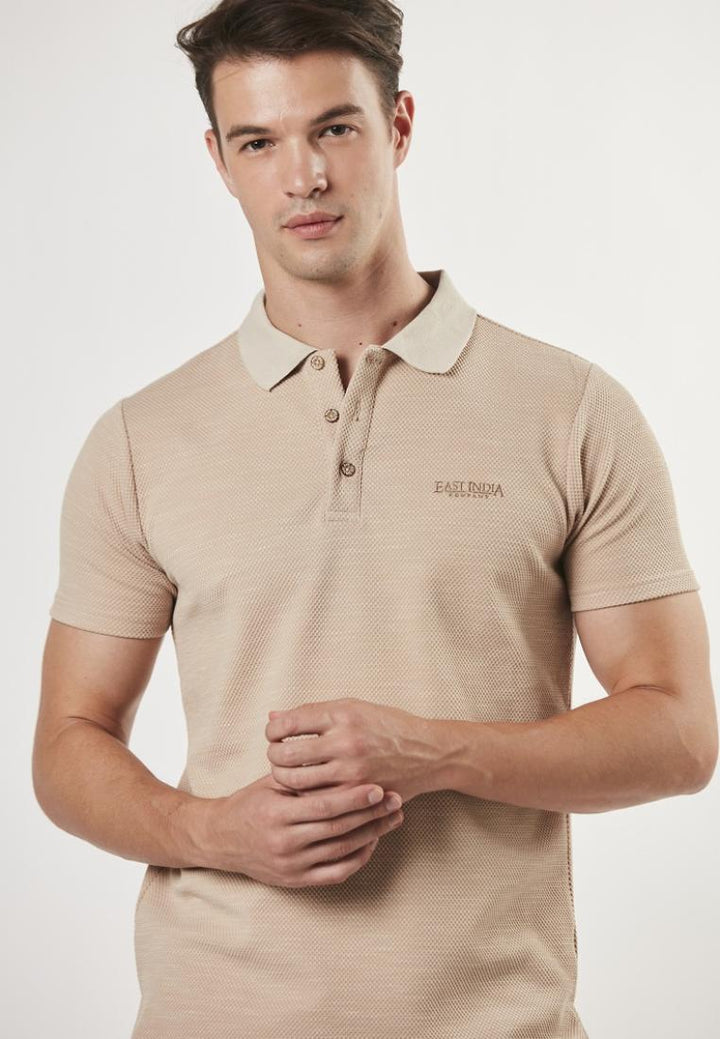 Erian - Slim Fit Short Sleeve Textured T-Shirt