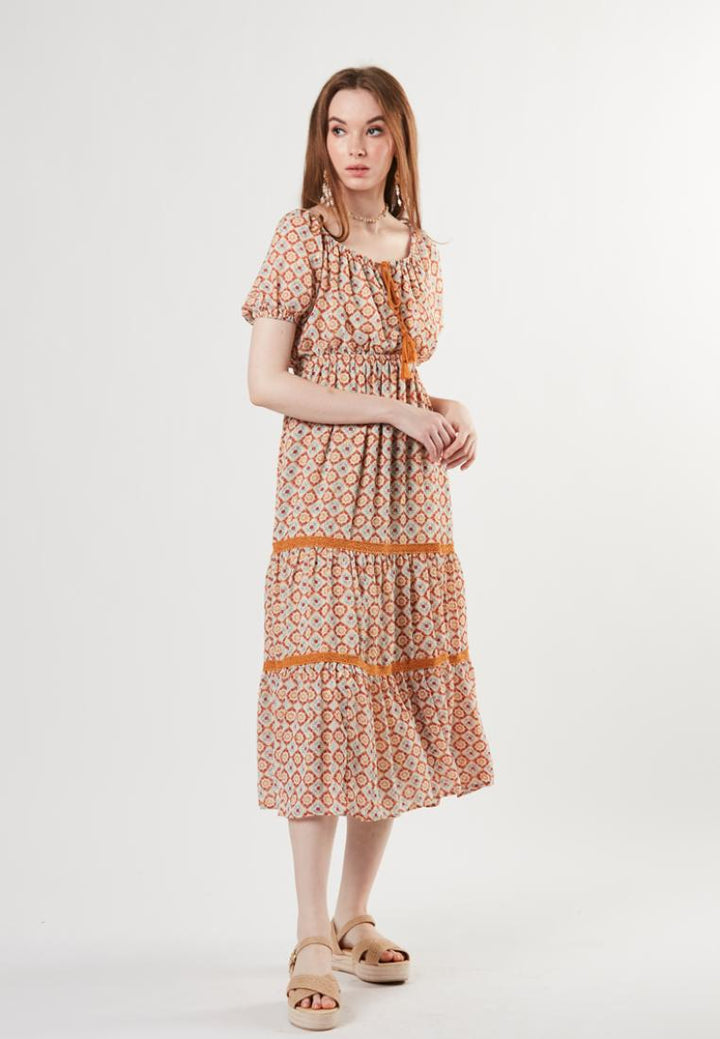 Zenith - Boho Tiered Midi Dress