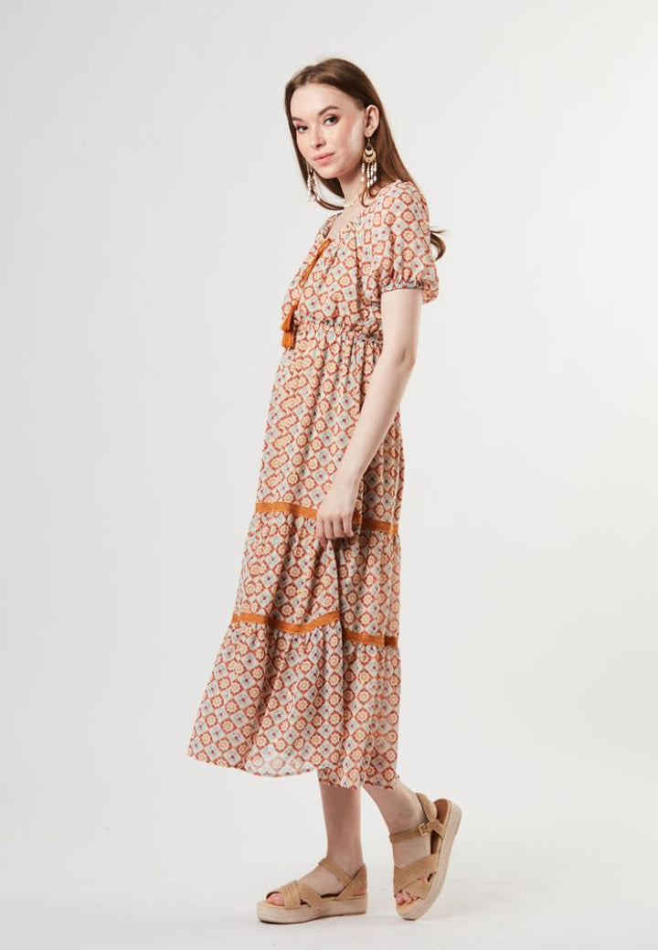 Zenith - Boho Tiered Midi Dress