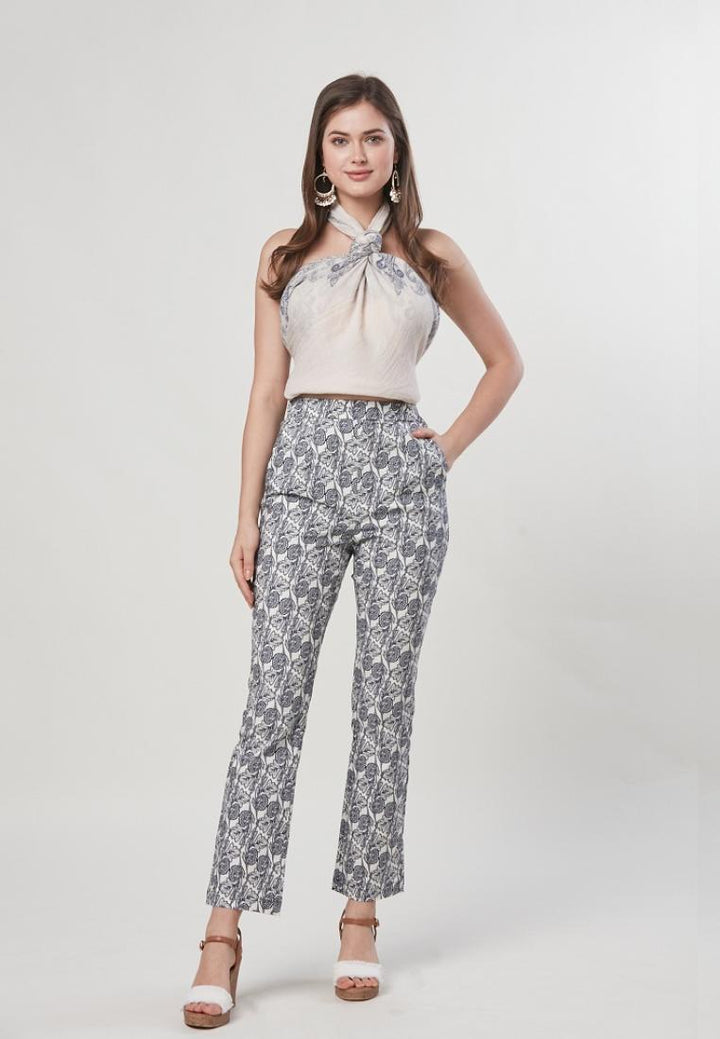 Celia - Fitted Pants Slightly Flared Hem