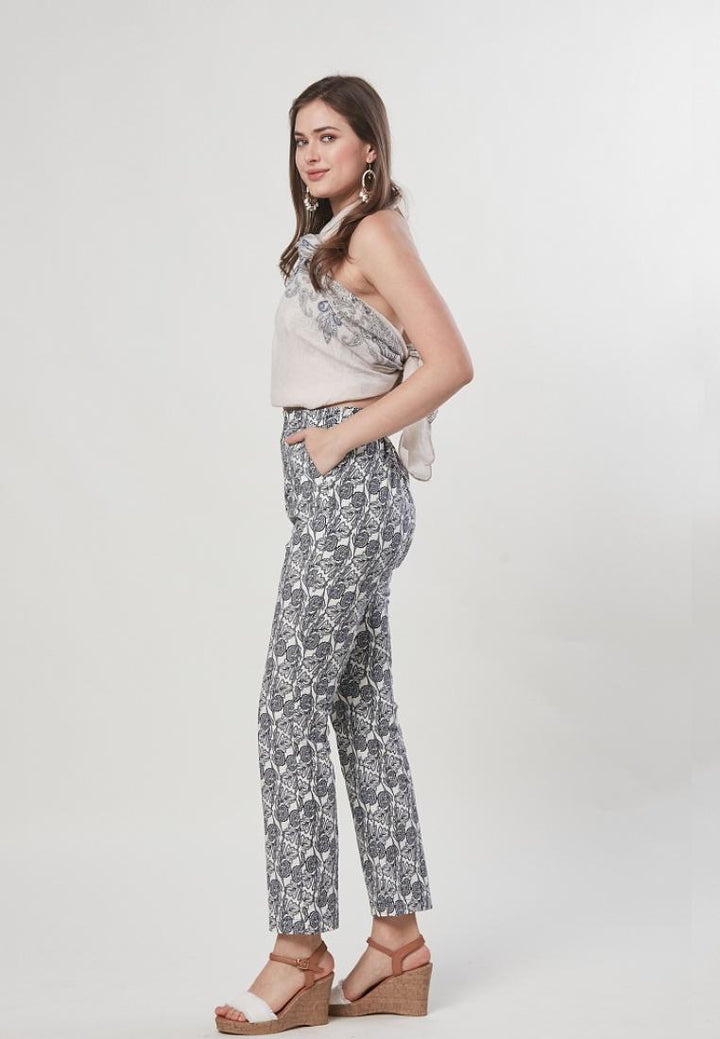 Celia - Fitted Pants Slightly Flared Hem