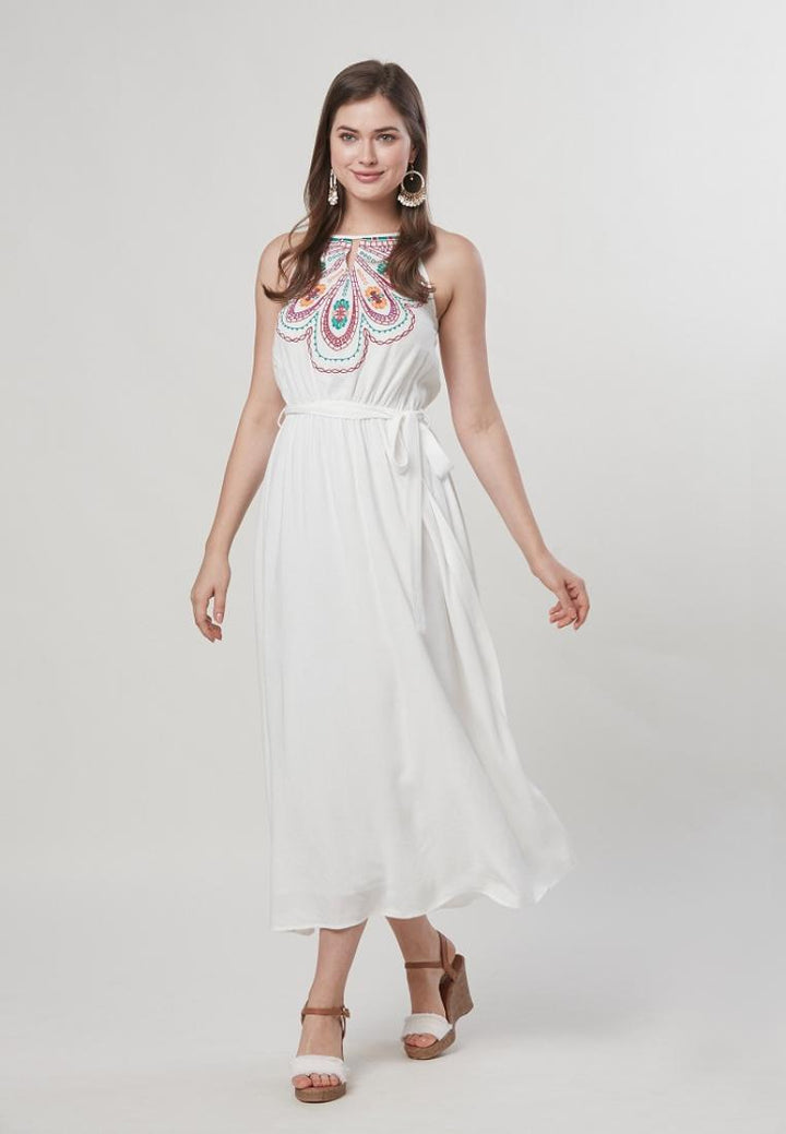 Amber - Embroidered Sun Maxi Dress