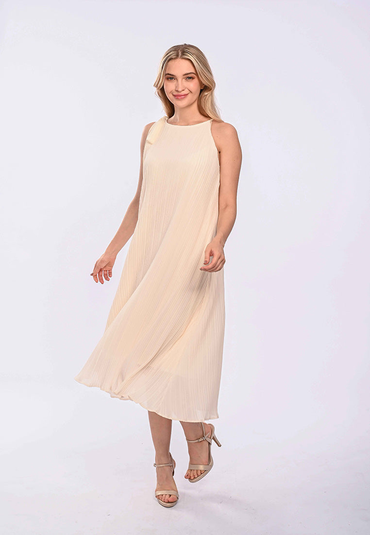 East India Company Dulcie_Pleated Spaghetti Long Dress_s