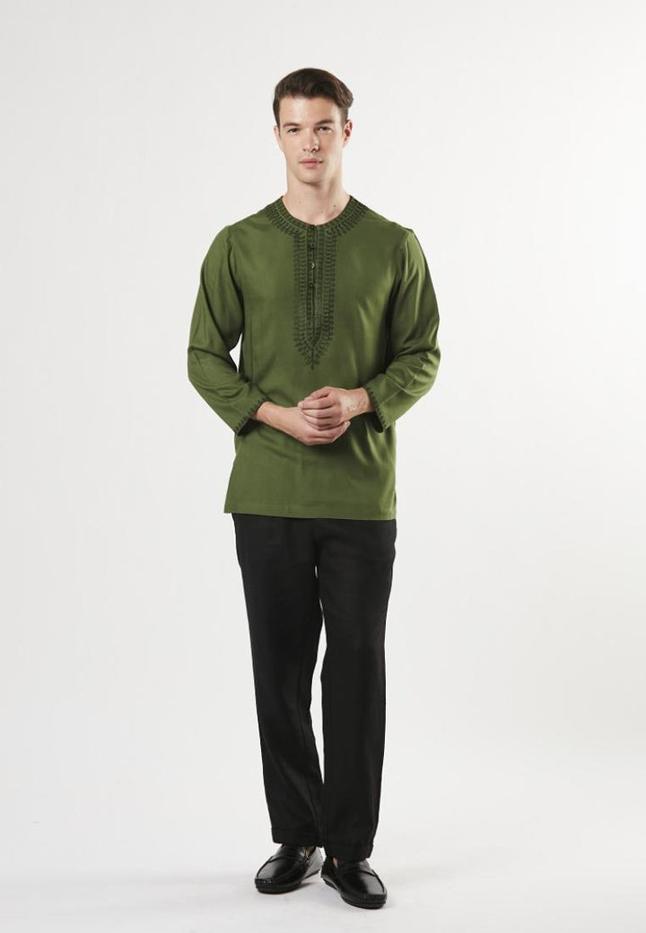 Nerlan -Regular Fit Long Sleeve Embroidery Shirt