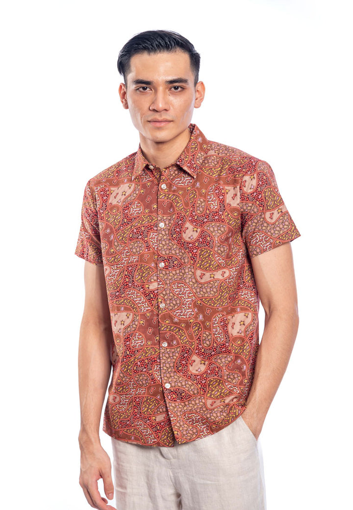 Gatik S/Sleeve Cotton Printed Shirt