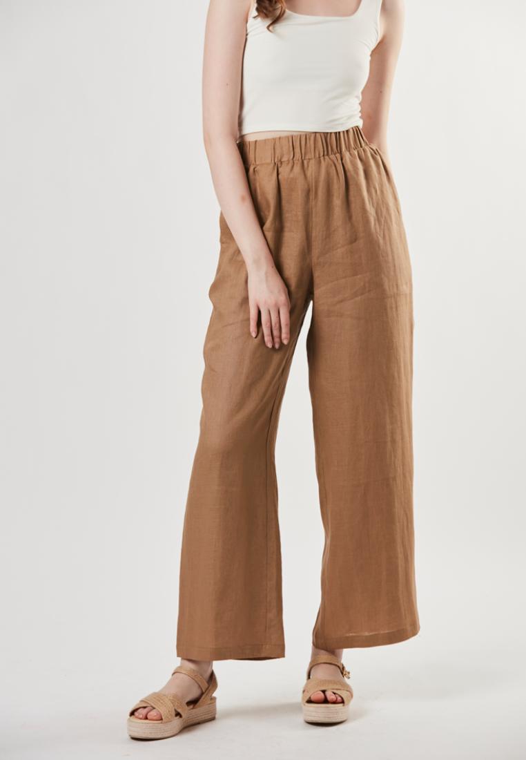 Mia - Pull On Pure Linen Pants