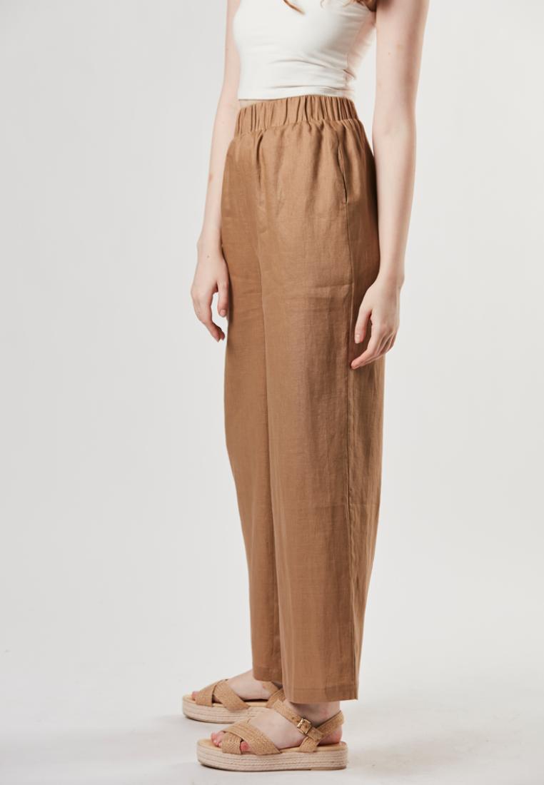 Mia - Pull On Pure Linen Pants