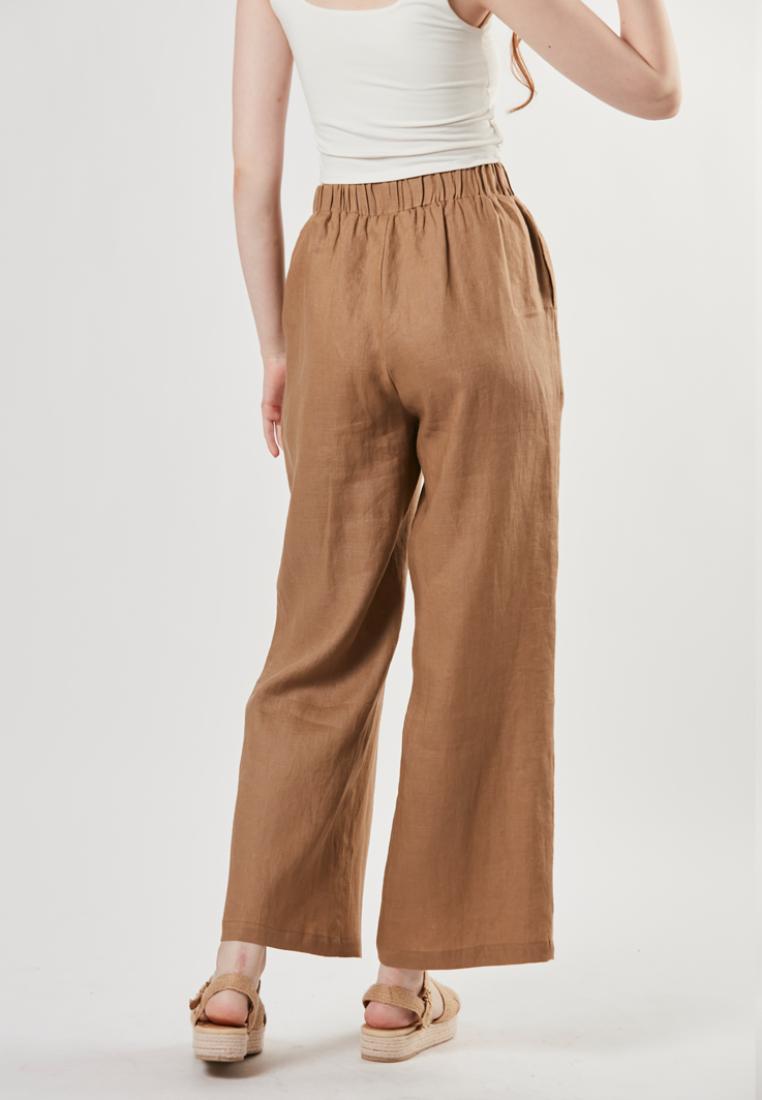 Mia - Pull On Pure Linen Pants