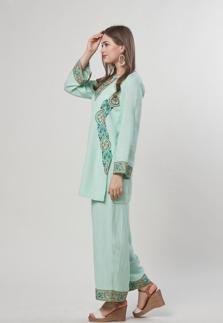 Alisha - Embroidered Linen Tunic