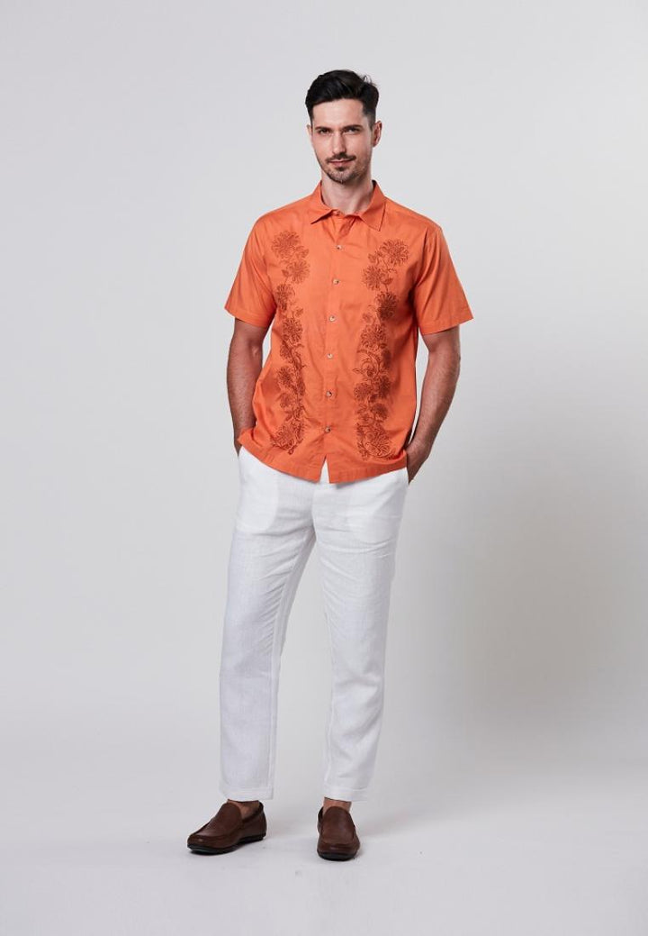 Zev - Short Sleeve Embroidery Shirt