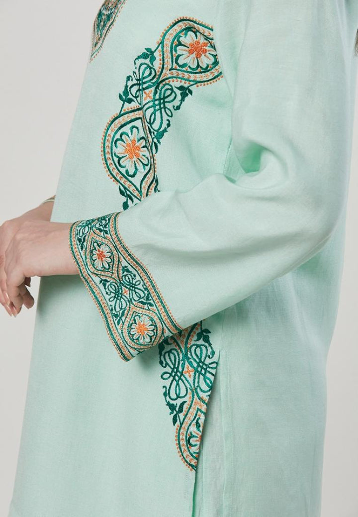 Alisha - Embroidered Linen Tunic