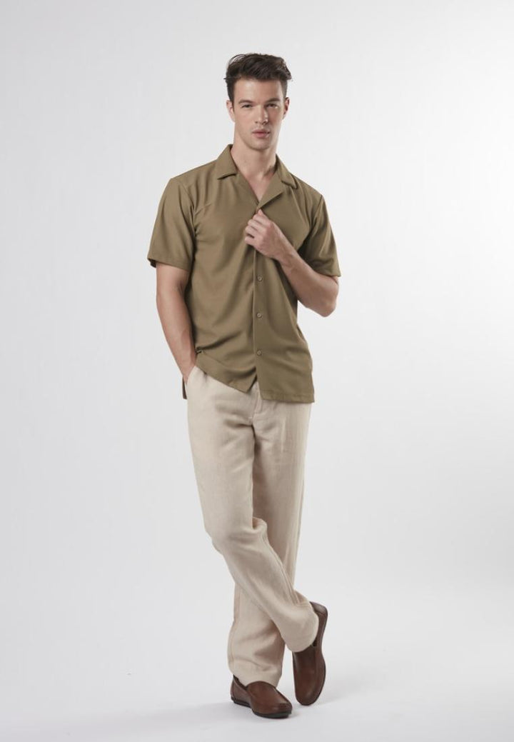 Gydel - Slim Fit Short Sleeve Cuban Collar Knit Shirt