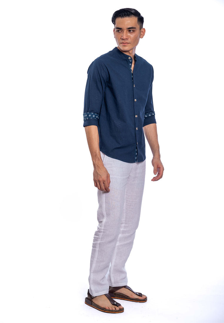 Charan Stand Collar L/Sleeve Shirt