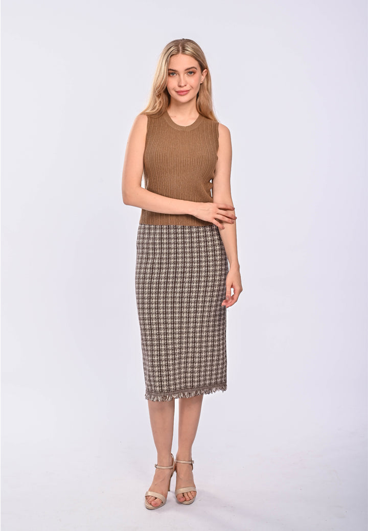 East India Company Finn_ Machine Knitted Sleeveless Top_khaki