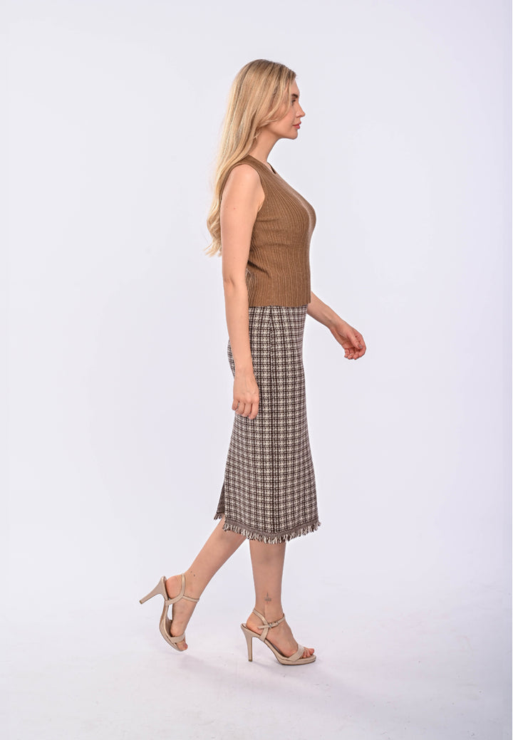 East India Company Finn_ Machine Knitted Sleeveless Top_khaki