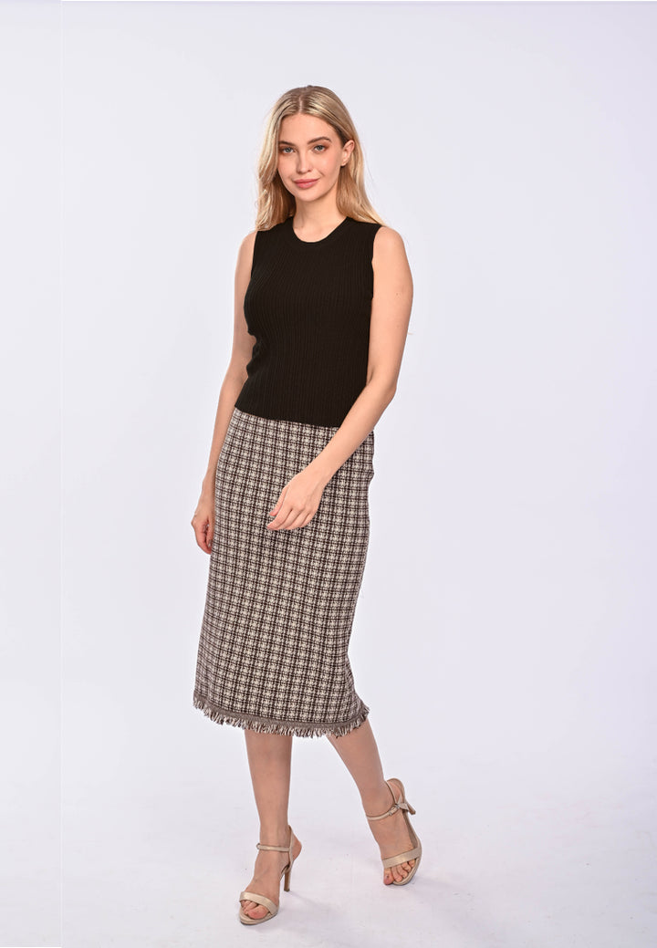 East India Company Finn_ Machine Knitted Sleeveless Top_black