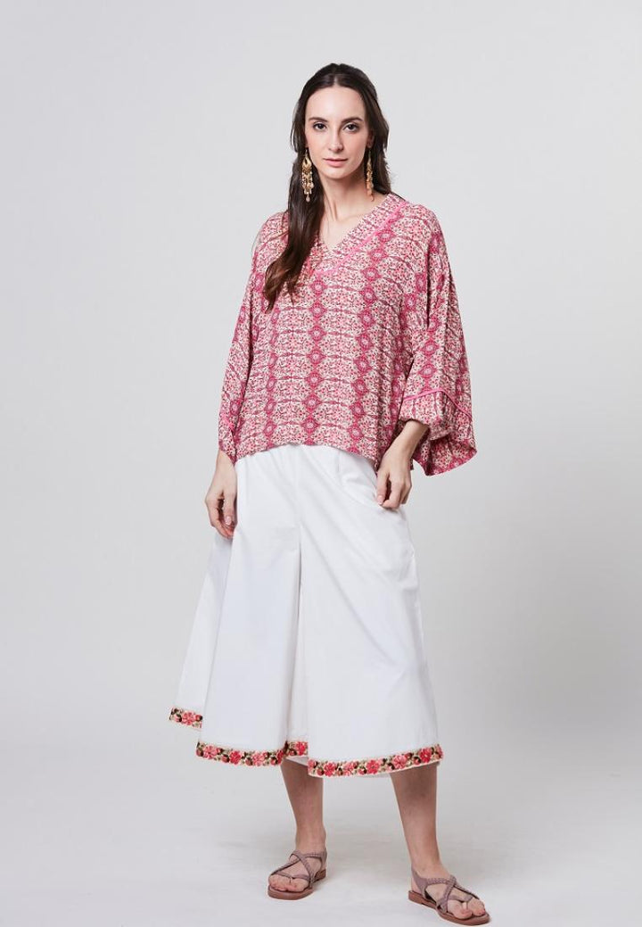 Naila - Petro Printed 3/4 Sleeve Blouse