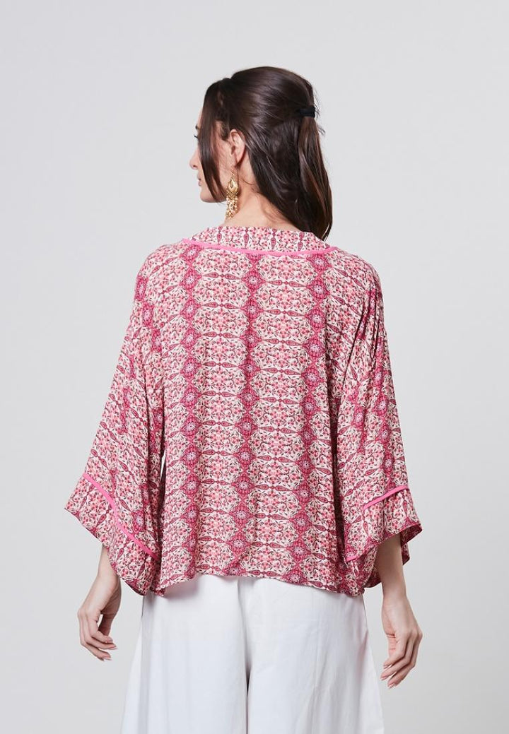 Naila - Petro Printed 3/4 Sleeve Blouse