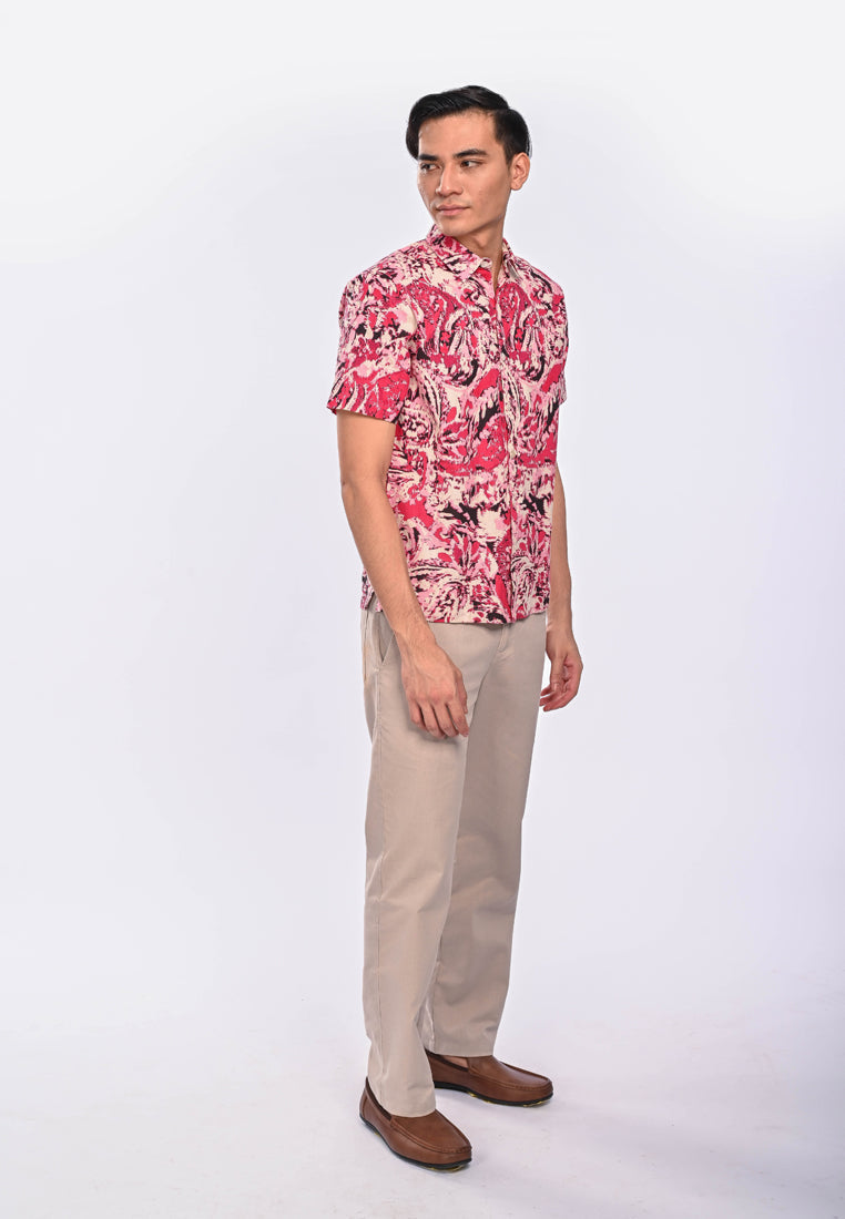 East India Company Yuvaan S/Sleeve Printed Shirt/Pink