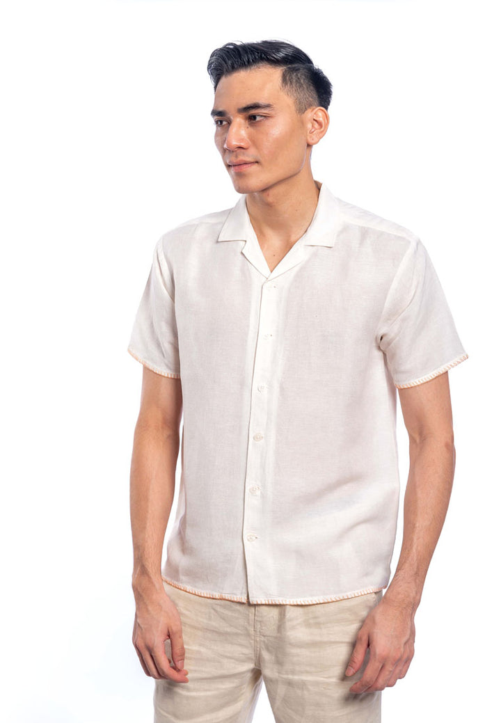 Zaid Short Sleeve Shirt Hem Detail